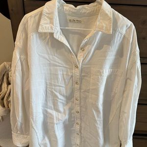 Free People button up top!